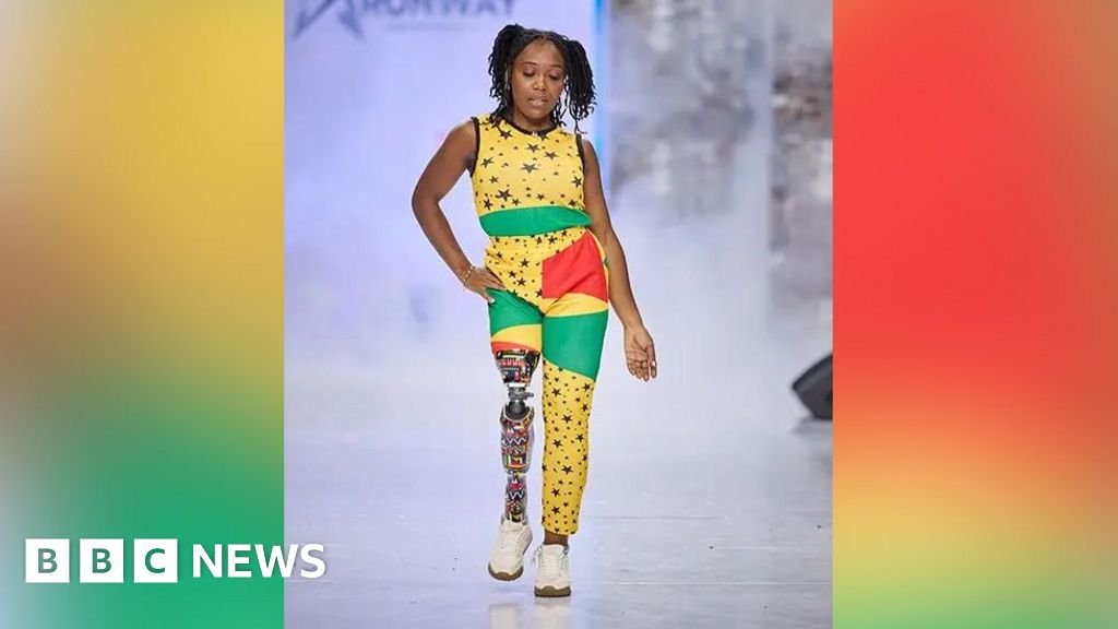 The model who moved to Ghana and wrapped her prosthetic leg in its famous fabric