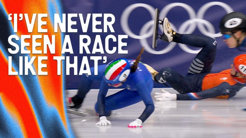 Winter Olympics 2026: Six skaters crash in speed skating semi-final