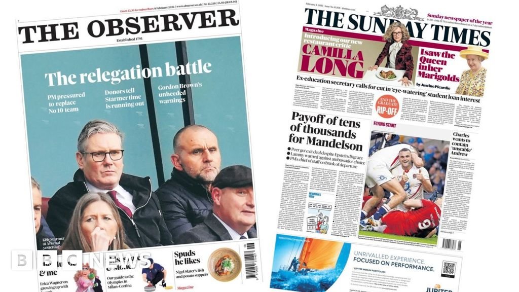 The Papers: 'Pay-off for Mandelson' and 'relegation battle'