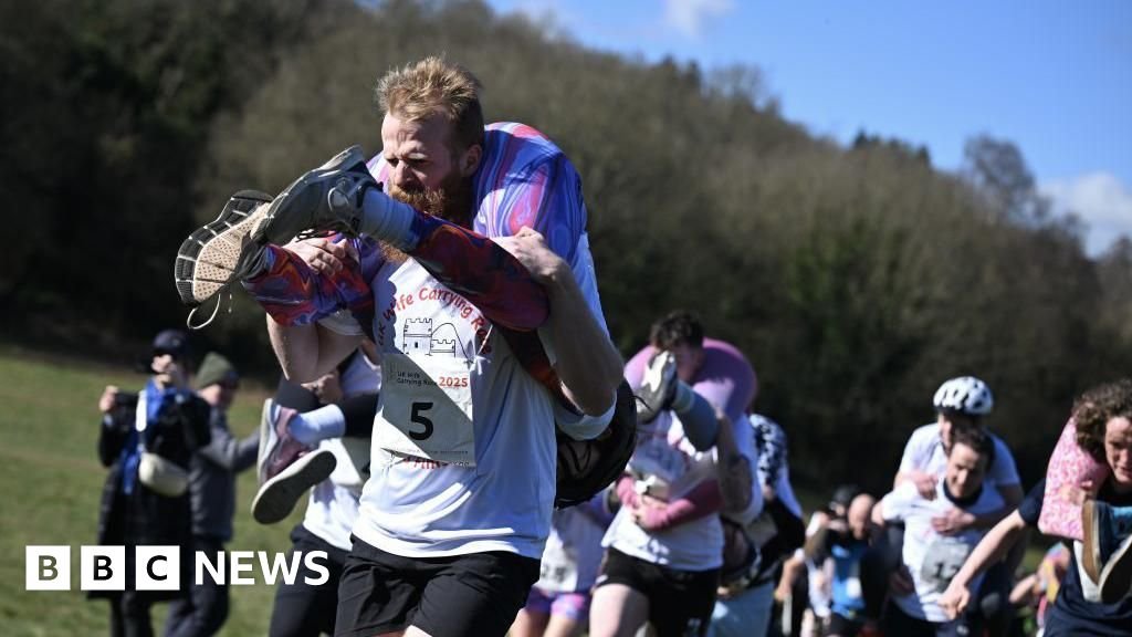 Inside the UK Wife Carrying Race taking place in Surrey on Sunday