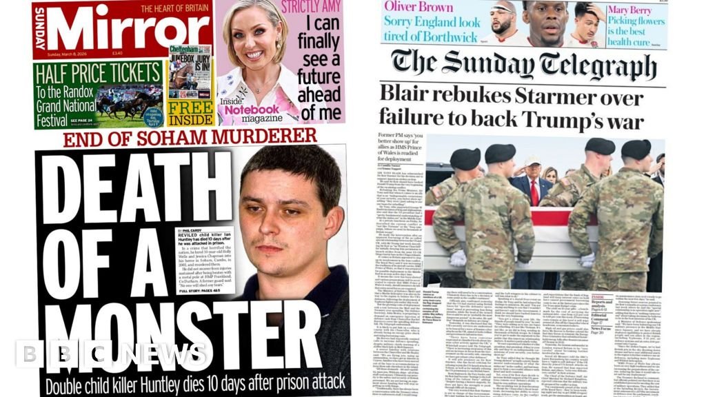 ‘Death of a monster’ and ‘Blair rebukes Starmer’