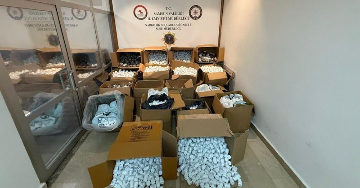 Samsun’da 421 bin 120 uyuşturucu hap ele geçirildi