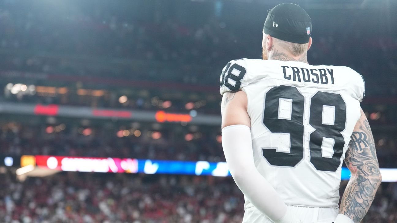 Crosby bids farewell to Raiders, ‘so excited’ to join Ravens