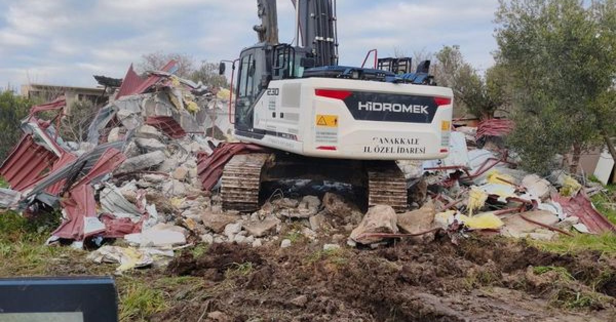 Çanakkale’de kaçak yapılar yıkıldı | Son dakika haberleri