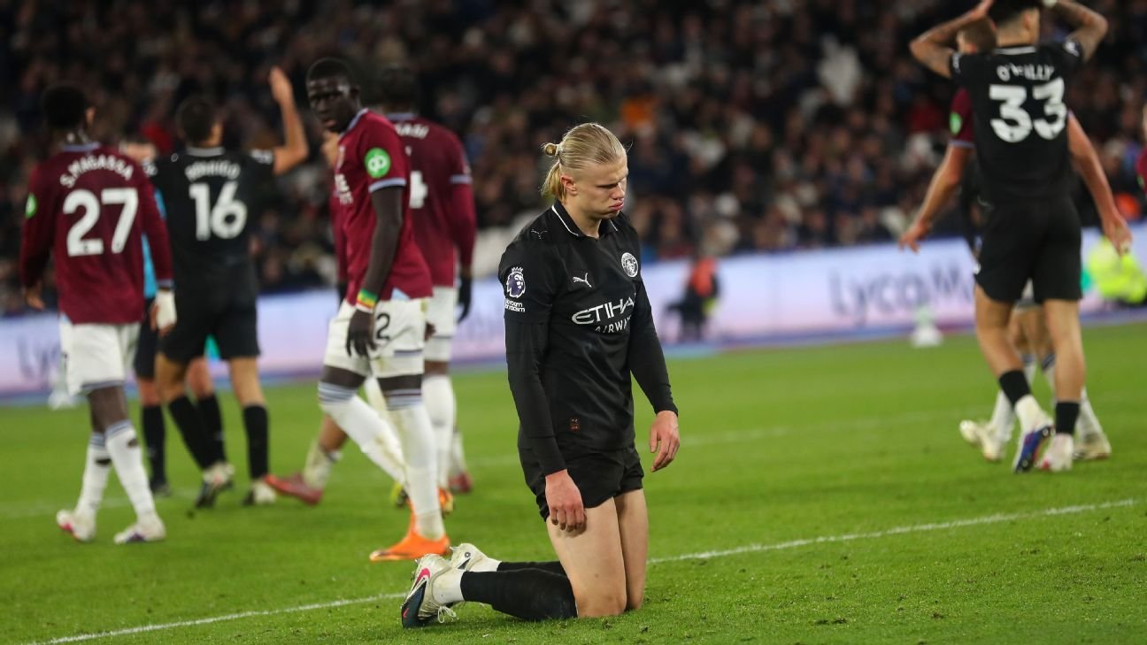 Erling Haaland is in a slump, and it has cost Man City the title