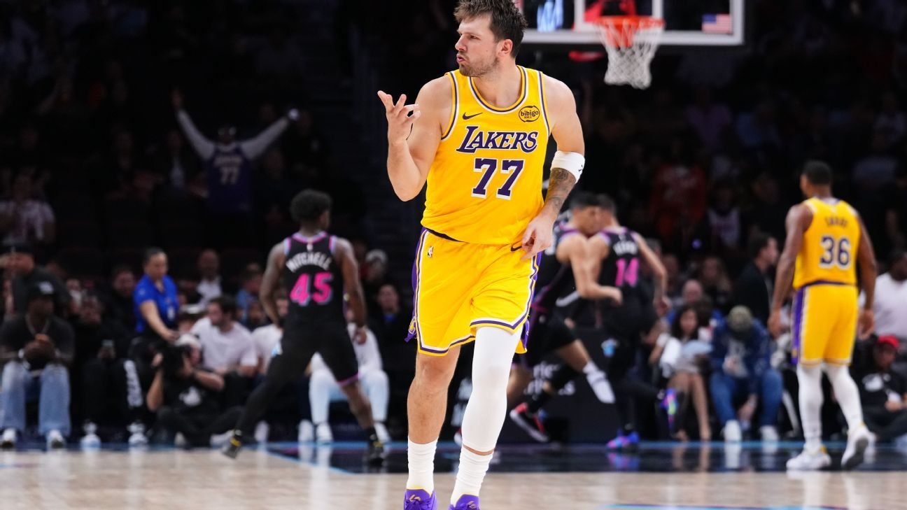 Luka Doncic puts up 60 vs. Heat as Lakers’ win streak hits 8