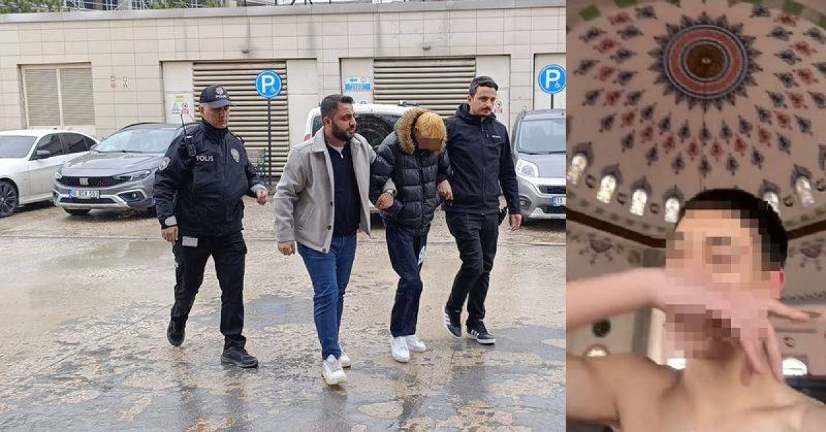 Bursa haberleri: Camide yarı çıplak halde video çekip, paylaşan şüpheli yakalandı