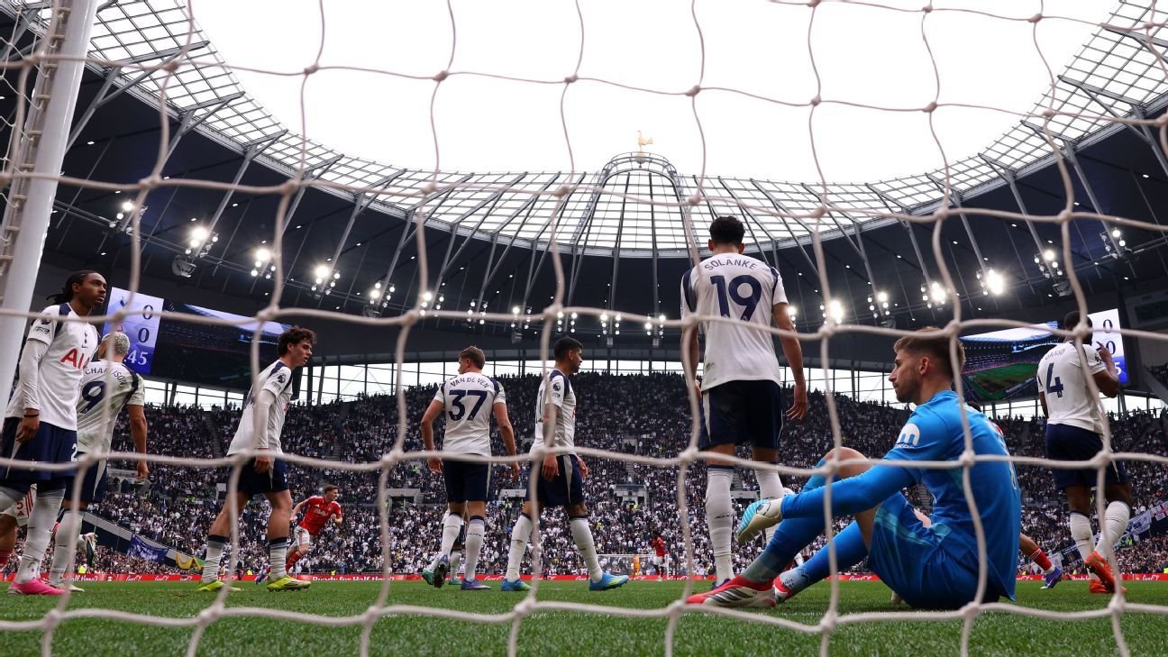Tottenham hurtling toward relegation after limp loss to Forest