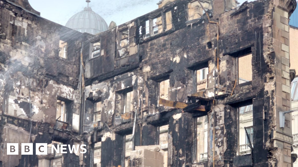 Remaining section of Glasgow fire building to be demolished
