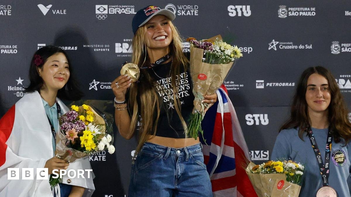 Skateboarding World Championships: Britain’s Sky Brown wins park gold