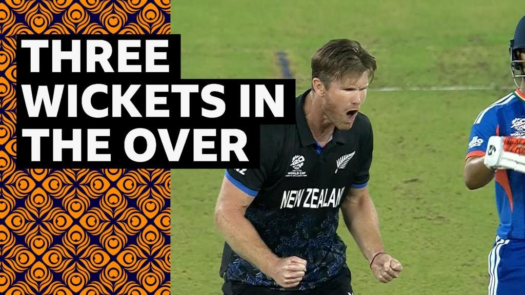 ICC Men’s T20 World Cup final: New Zealand’s Jimmy Neesham takes three wickets in one over against India