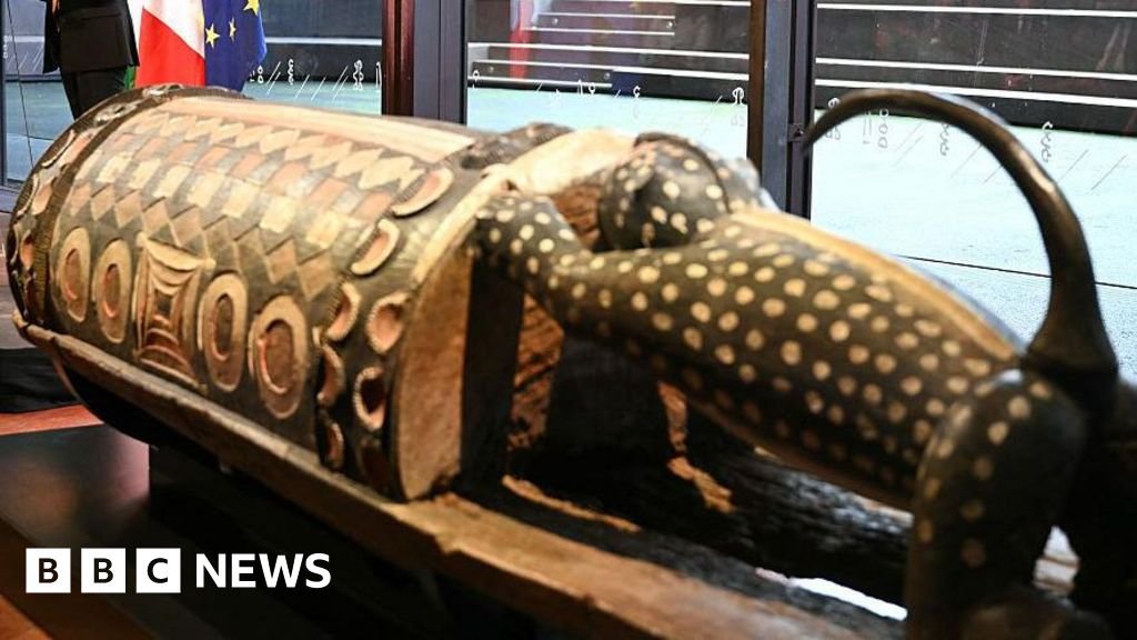 France returns sacred 'talking drum' looted during colonial rule to Ivory Coast